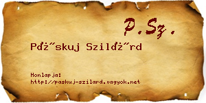 Páskuj Szilárd névjegykártya